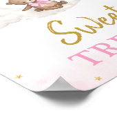 Süße Leckereien Moon Teddy Bären Pink Gold Balloon Poster (Ecke)