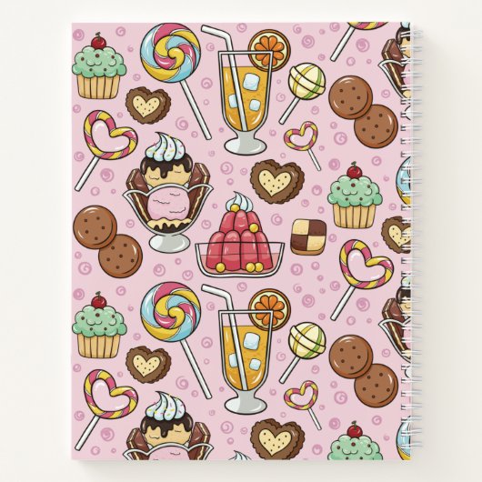 Süße Leckereien Notizblock (Rückseite)