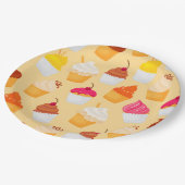 Süße Leckereien Pappteller (Schrägansicht)