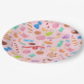 Süße Leckereien Pappteller (Schrägansicht)