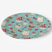 Süße Leckereien Pappteller (Schrägansicht)