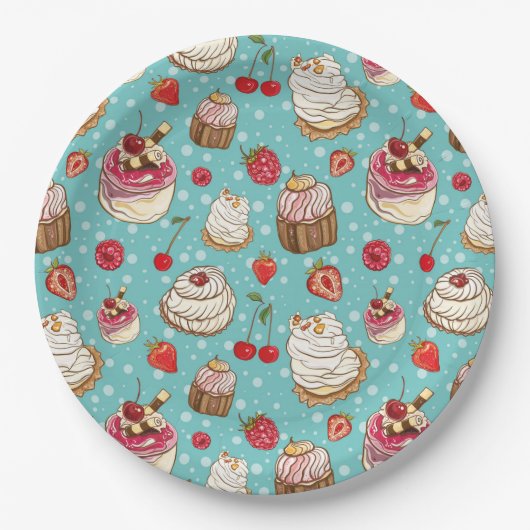 Süße Leckereien Pappteller (Vorderseite)