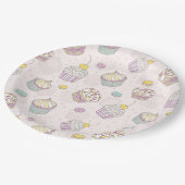 Süße Leckereien Pappteller (Schrägansicht)