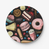 Süße Leckereien Pappteller (Vorderseite)