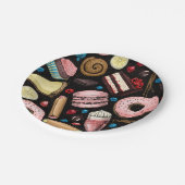 Süße Leckereien Pappteller (Schrägansicht)