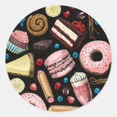 Süße Leckereien Runder Aufkleber (Vorderseite)