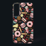 Süße Leckereien Samsung Galaxy Hülle<br><div class="desc">Nahtlose Muster aus verschiedenen handgezogenen Desserts.</div>