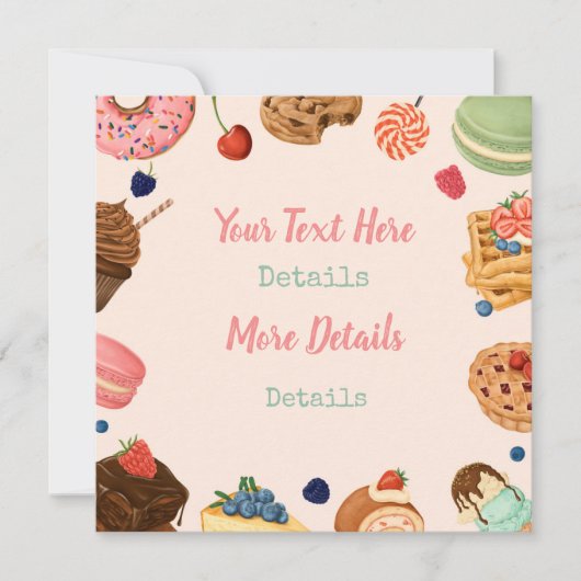 Süße Leckereien Save the Date (Vorderseite)