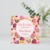 Süße Leckereien Save the Date (Stehend Vorderseite)