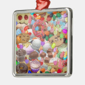 Süße Leckereien Silbernes Ornament (Links)