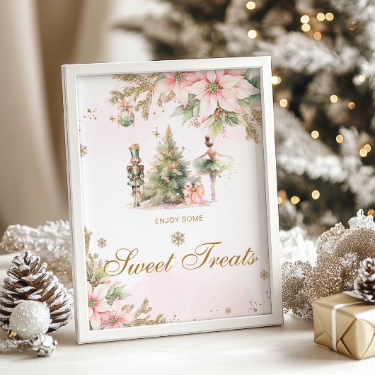 Süße Leckereien Winter Onederland Geburtstag Poster