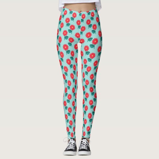 Süße Leggings mit Gänseblümchenmuster (Vorderseite)