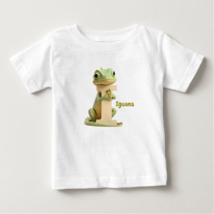 Süße Leguan-Buchstabe I Kinder T-Shirt Tieralpha