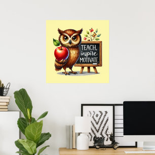 Süße Lehre Liebe Inspirieren Wortkunst Lehrer Poster