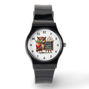 Süße Lehre Liebe inspiriert Eule Armbanduhr