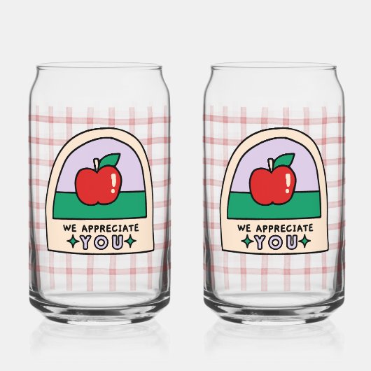 Süße Lehrer Apfeltasse Dosenglas (Vorderseite)