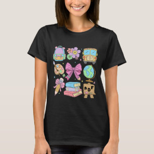 Süße Lehrer Coquette Bleistift Schleife Schulbus R T-Shirt