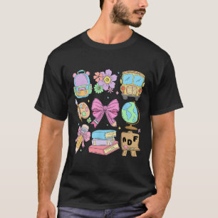 Süße Lehrer Coquette Bleistift Schleife Schulbus R T-Shirt
