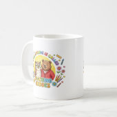 Süße Lehrer-Eule-und-Bär-Design Kaffeetasse (Vorderseite Links)
