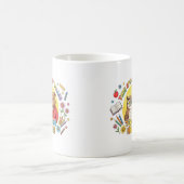 Süße Lehrer-Eule-und-Bär-Design Kaffeetasse (Mittel)