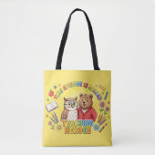 Süße Lehrer-Eule-und-Bär-Design Tasche (Vorderseite)