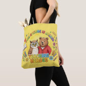 Süße Lehrer-Eule-und-Bär-Design Tasche (Von Nahem)