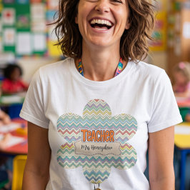 Süße Lehrer Retro Schul Muster  T-Shirt