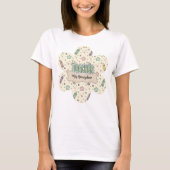 Süße Lehrer-Schulkreide-Muster T-Shirt (Vorderseite)