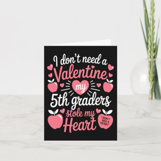 Süße Lehrer Valentinstag Karte (Vorderseite)