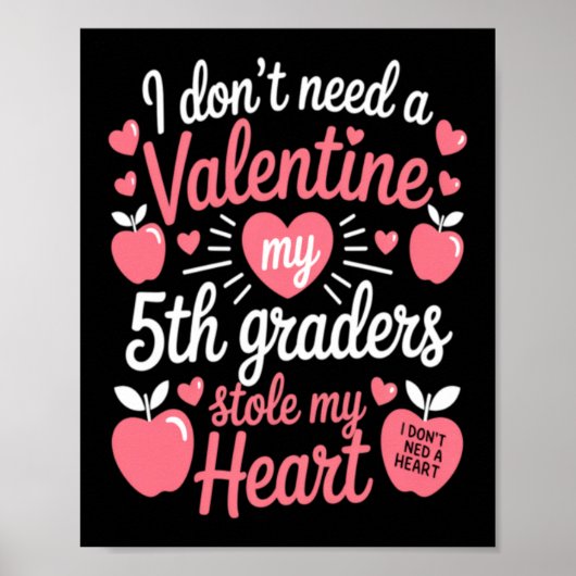 Süße Lehrer Valentinstag Poster (Vorne)