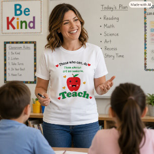 Süße Lehrerin Apfel Diejenigen, die es können und T-Shirt
