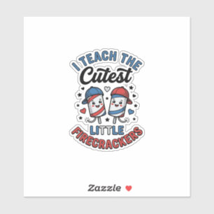 Süße Lehrerin Feuerwerk Vintage 4. Juli Sch Aufkleber
