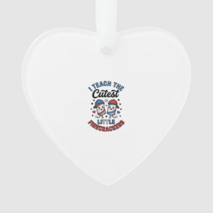 Süße Lehrerin Feuerwerk Vintage 4. Juli Sch Ornament