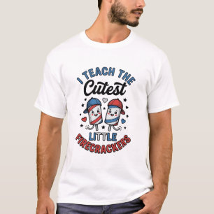 Süße Lehrerin Feuerwerk Vintage 4. Juli Sch T-Shirt