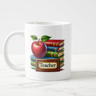 Süße Lehrerin mit Monogramm Jumbo-Tasse