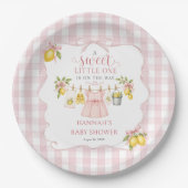 Süße Lemon Baby Shower Pappteller (Vorderseite)