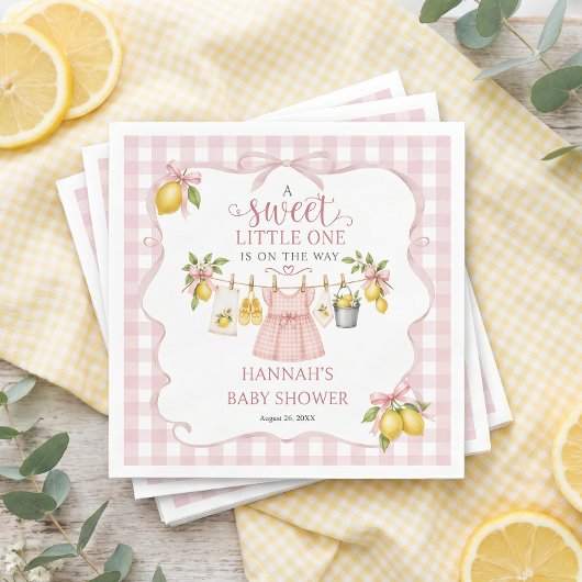 Süße Lemon Baby Shower Serviette
