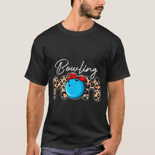 Süße Leopard-Bowling-Mutter Mama Sportliebhaberin T-Shirt