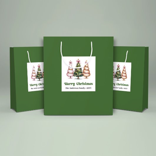 Süße Leopard-Weihnachtsbaum-Geschenktasche mit ind Große Geschenktüte