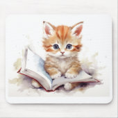 Süße Lesekätzchen-Mauspad Mousepad (Vorne)