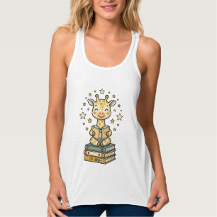 Süße lesende Giraffe Buchliebhaber Vintage-Shirt D Tank Top