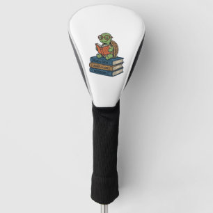 Süße lesende Schildkröte auf Büchern Vintage Vekto Golf Headcover