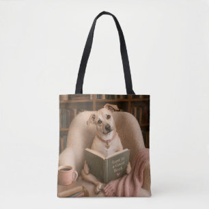 Süße Lesewasserfarben-Bibliotheksillustration mit Tasche