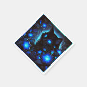 Süsse leuchtend blaue miau katze serviette (Ecke)