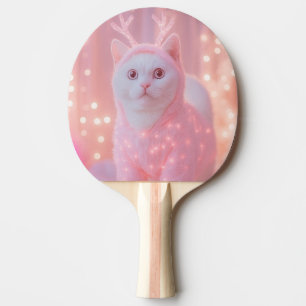 Süße leuchtende Rentier-Kitty-Winterfantasie       Tischtennis Schläger