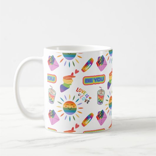 Süße LGBTQ+ Kaffeetasse (Links)