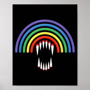 Süße Lgbtq Vamre Lgbt Halloween Geist Regenbogen S Poster