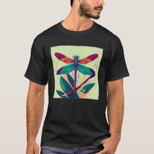 Süße Libellen-Illustration Ästhetische Bunte Frau T-Shirt