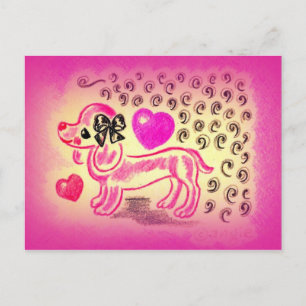Süße Liebe Dachshund Postkarte