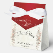Süße Liebe Danke - Rot Geschenkschachtel (Vorderseite)